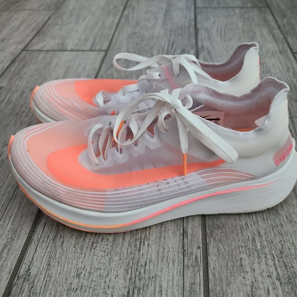Nike React Element Women's Translucent Orange White Running Sneakers Size 8